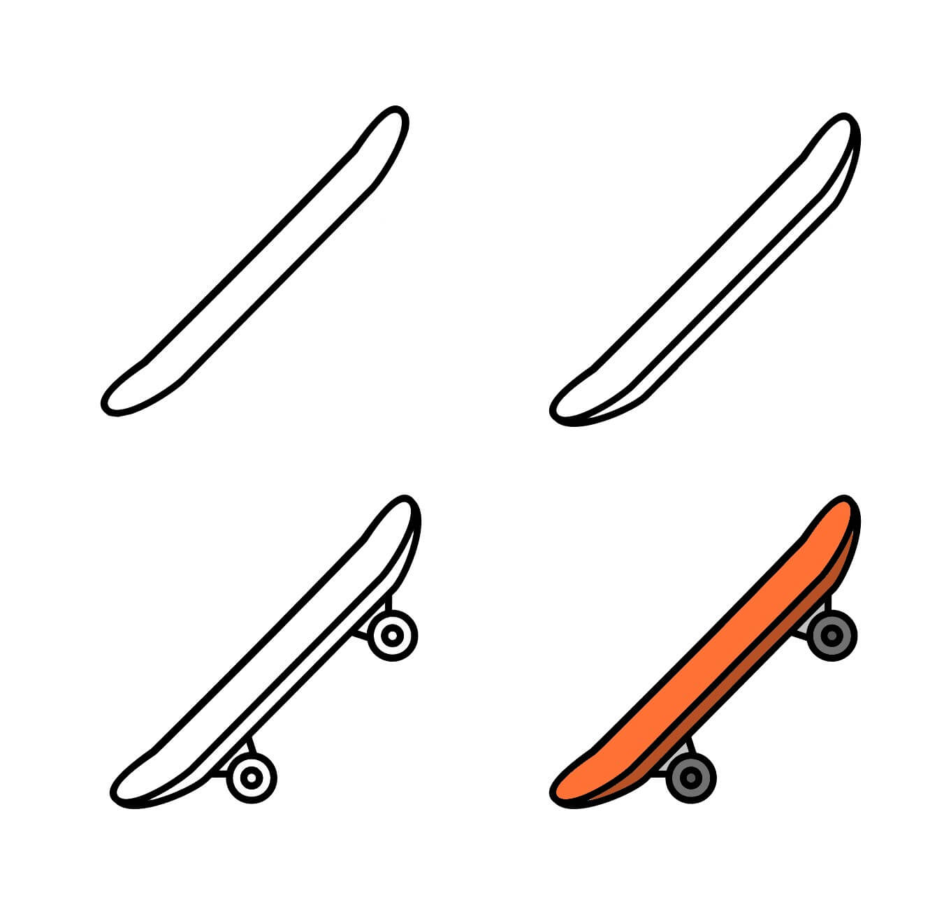 How to draw Skateboard idea (1)