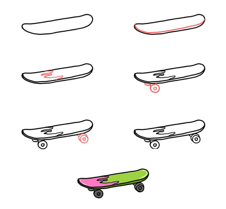 Skateboard idea (18) Drawing Ideas