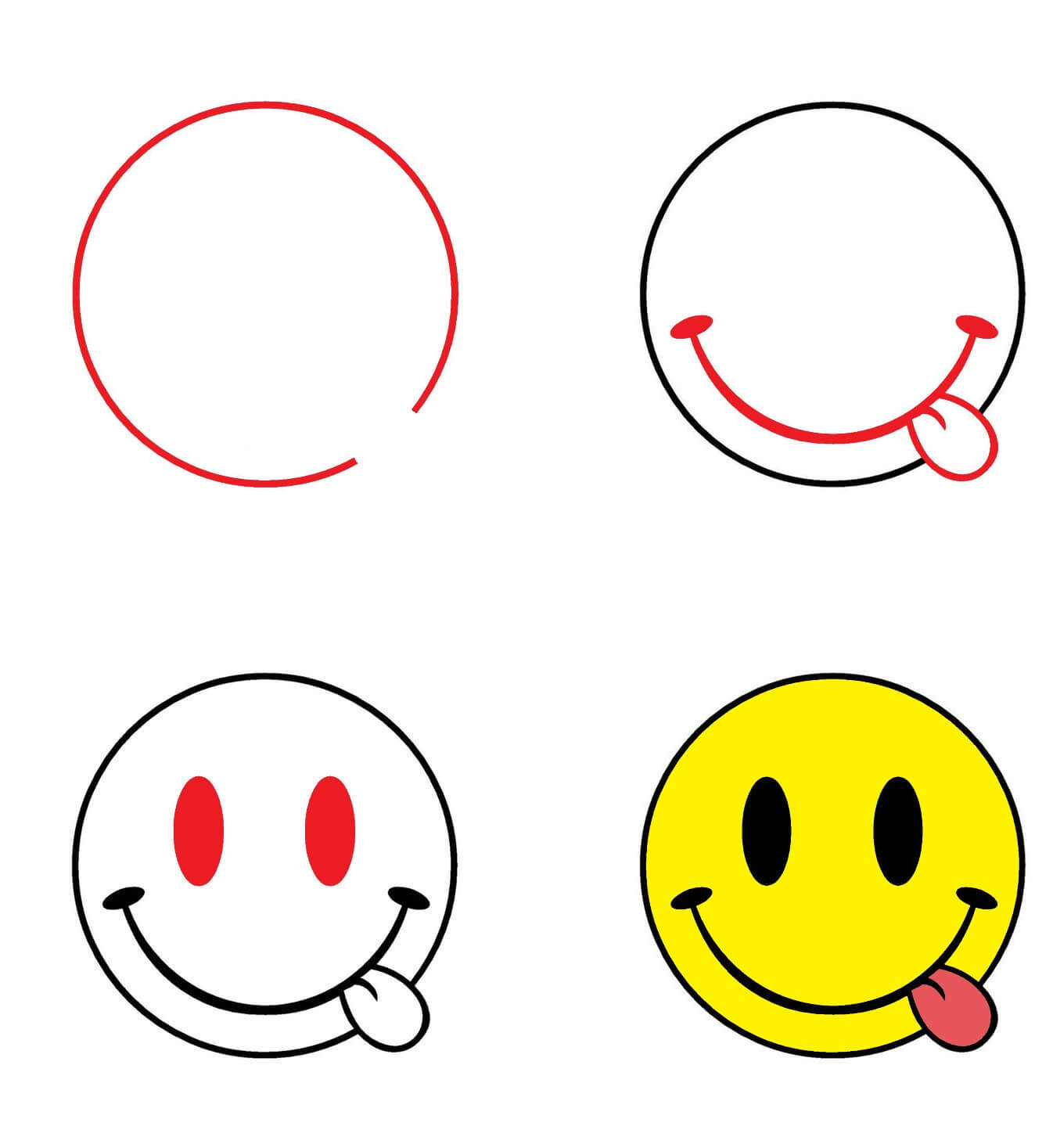 How to draw Smiling emoji (3)