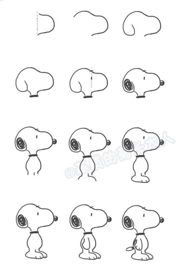 How to draw Snoopy idea (13)