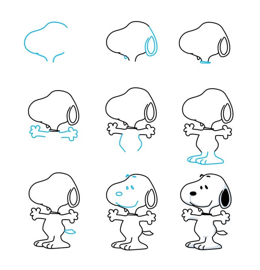 How to draw Snoopy idea (19)