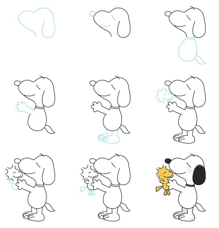 How to draw Snoopy idea (24)