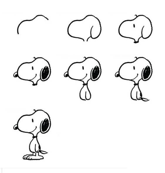 How to draw Snoopy idea (9)