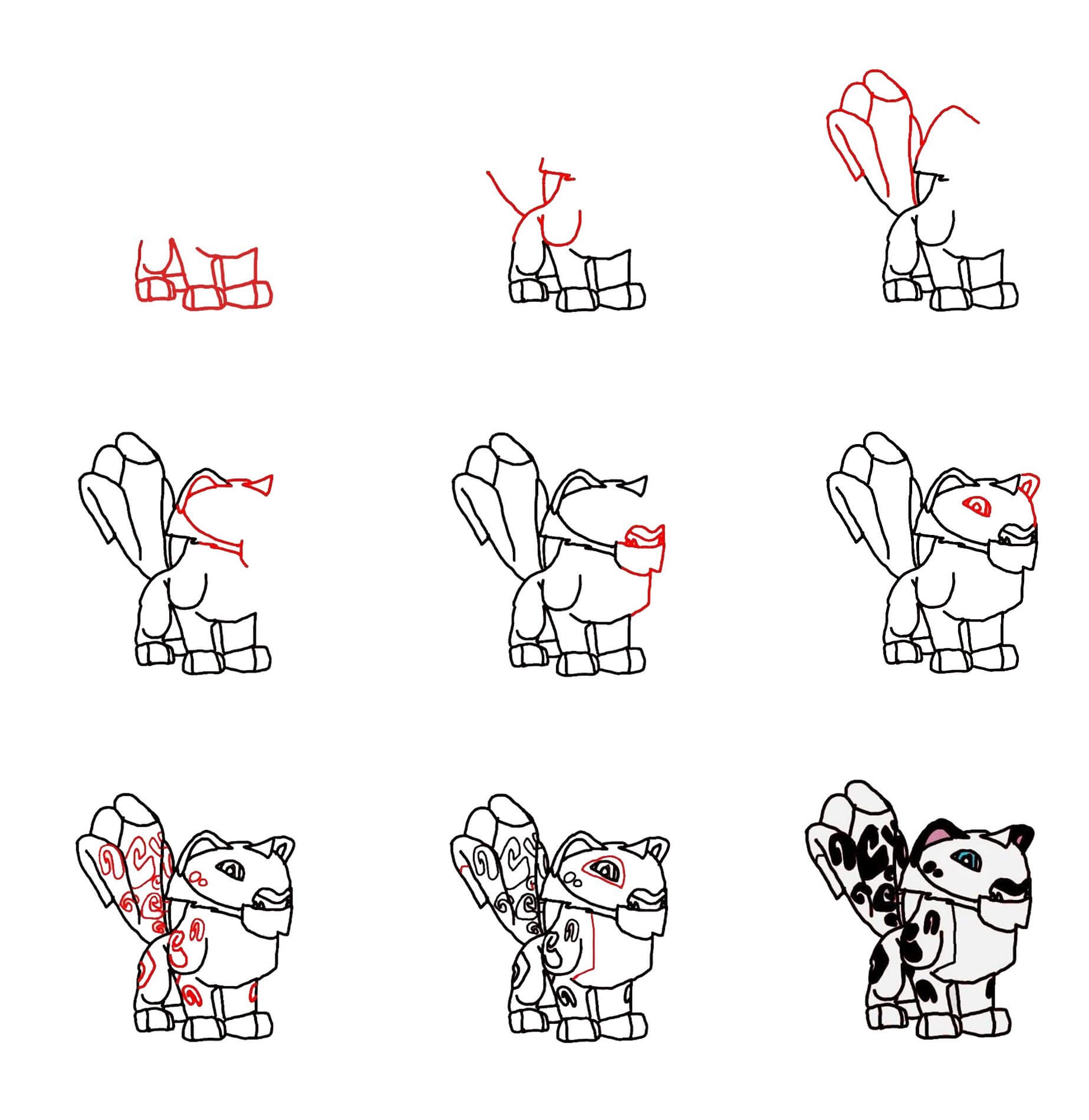 How to draw Snow Leopard idea (6)