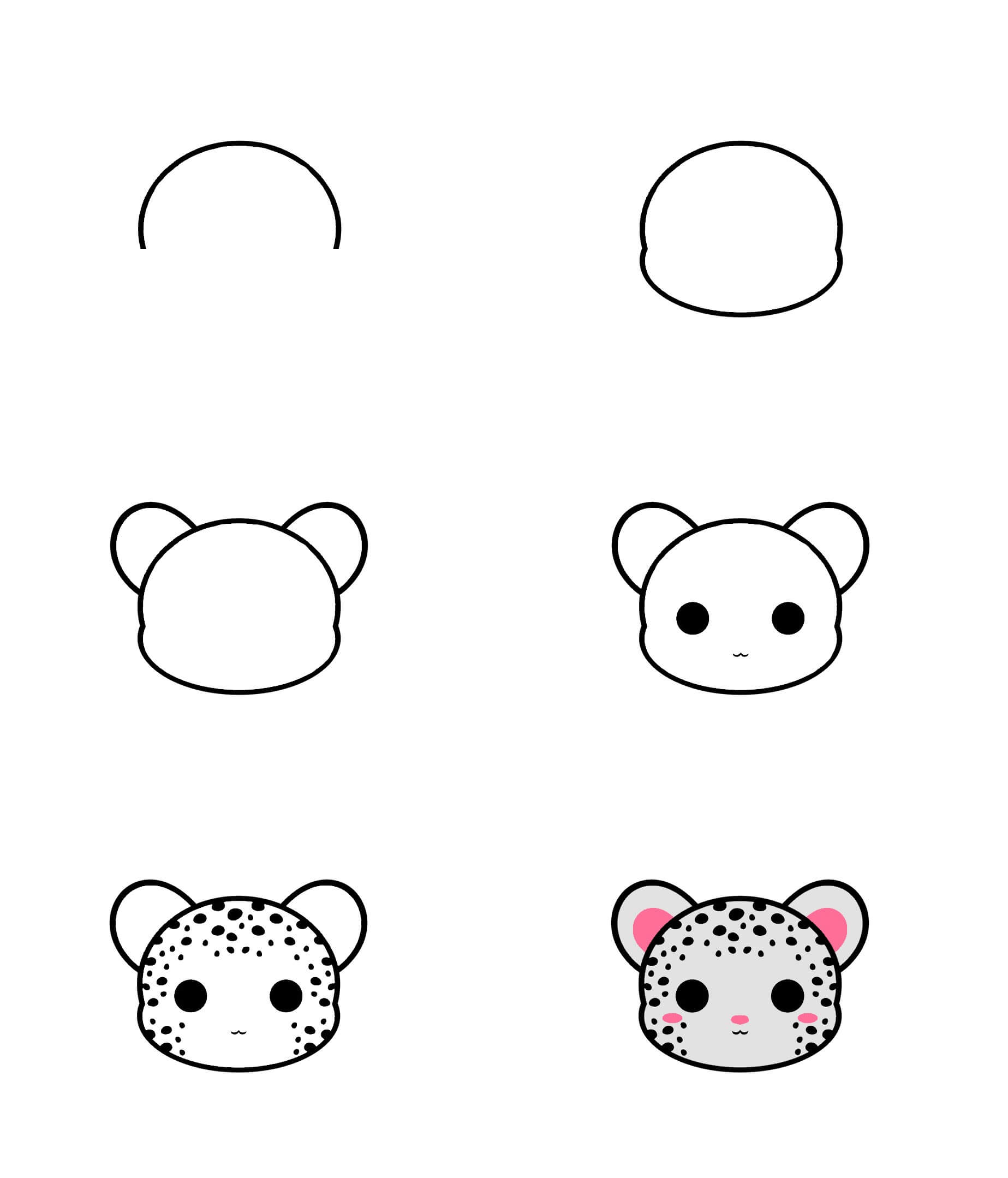 How to draw Snow Leopard idea (8)