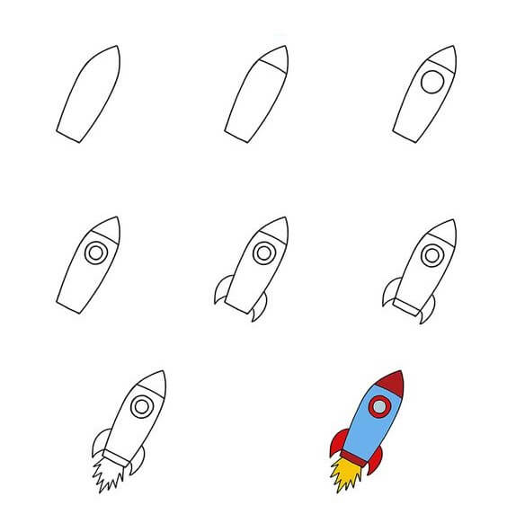 How to draw Spaceship idea (11)