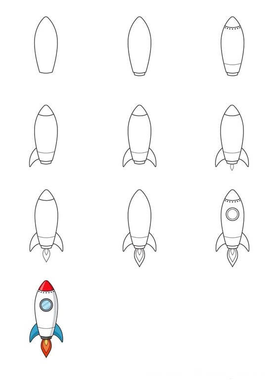 How to draw Spaceship idea (15)