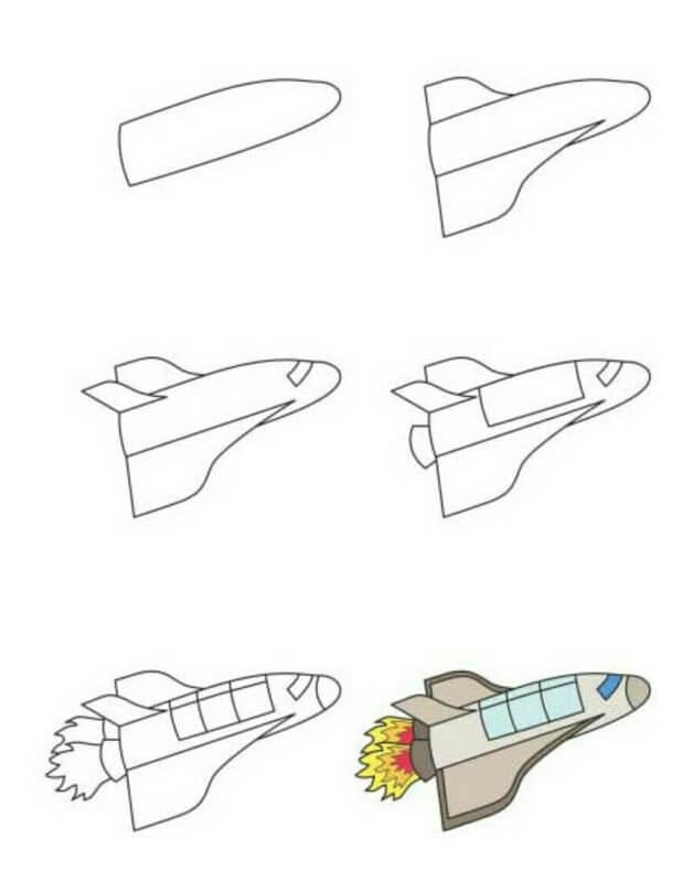 How to draw Spaceship idea (16)