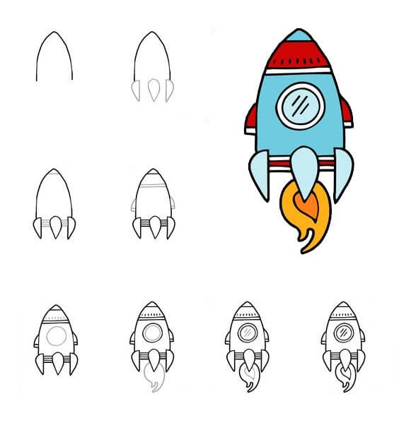 How to draw Spaceship idea (17)