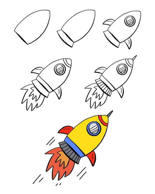 How to draw Spaceship idea (18)