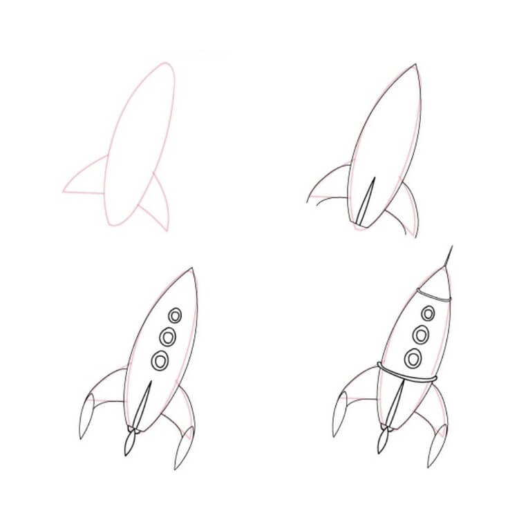 How to draw Spaceship idea (2)