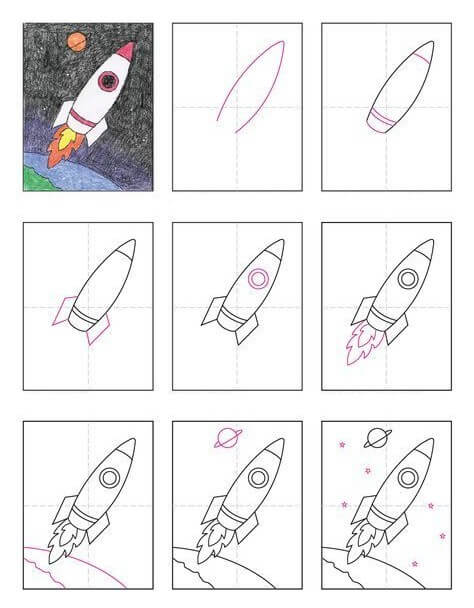 How to draw Spaceship idea (22)