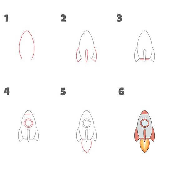 How to draw Spaceship idea (24)