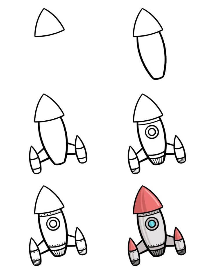 How to draw Spaceship idea (25)