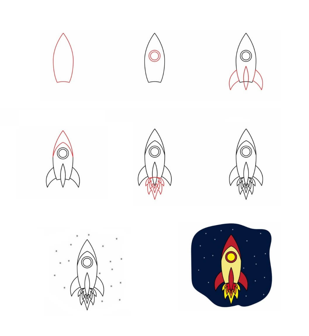 How to draw Spaceship idea (28)