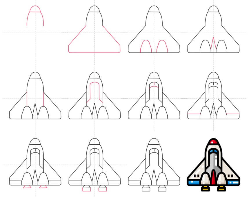 How to draw Spaceship idea (33)