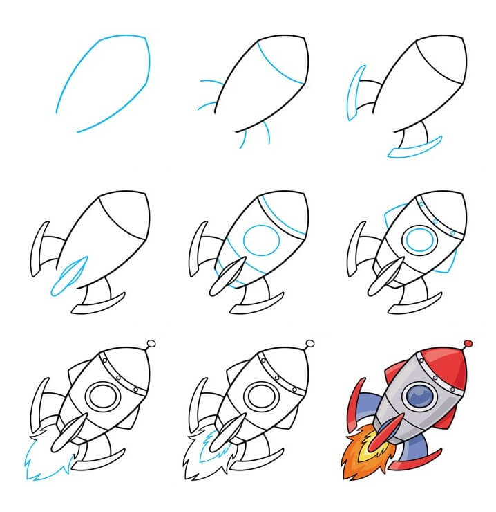 How to draw Spaceship idea (34)