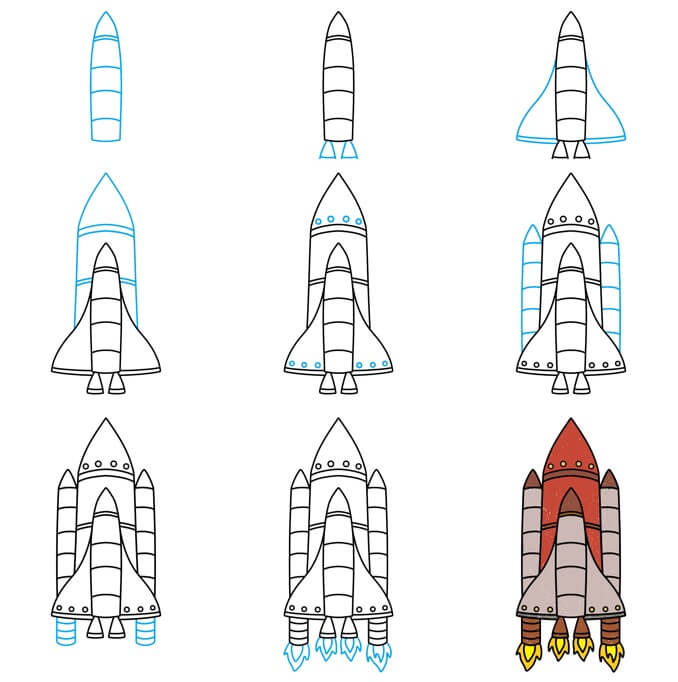 How to draw Spaceship idea (37)