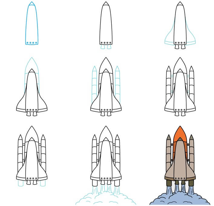 How to draw Spaceship idea (38)