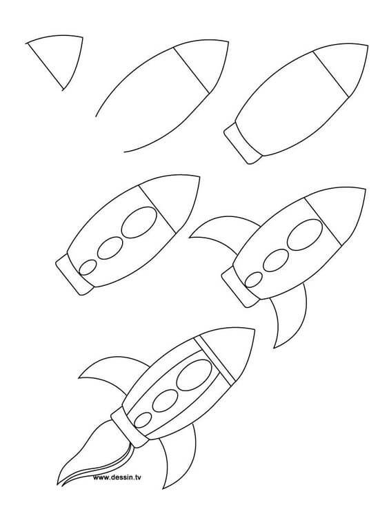 How to draw Spaceship idea (7)