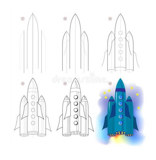 How to draw Spaceship idea (8)