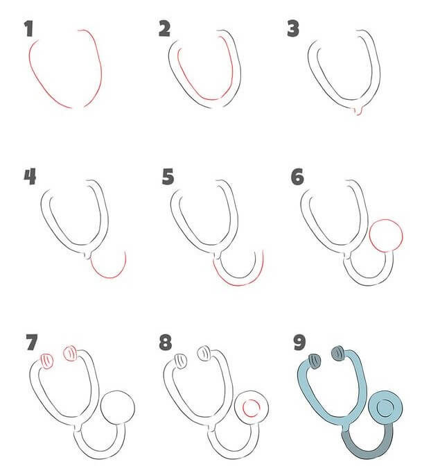 How to draw Stethoscope idea (1)