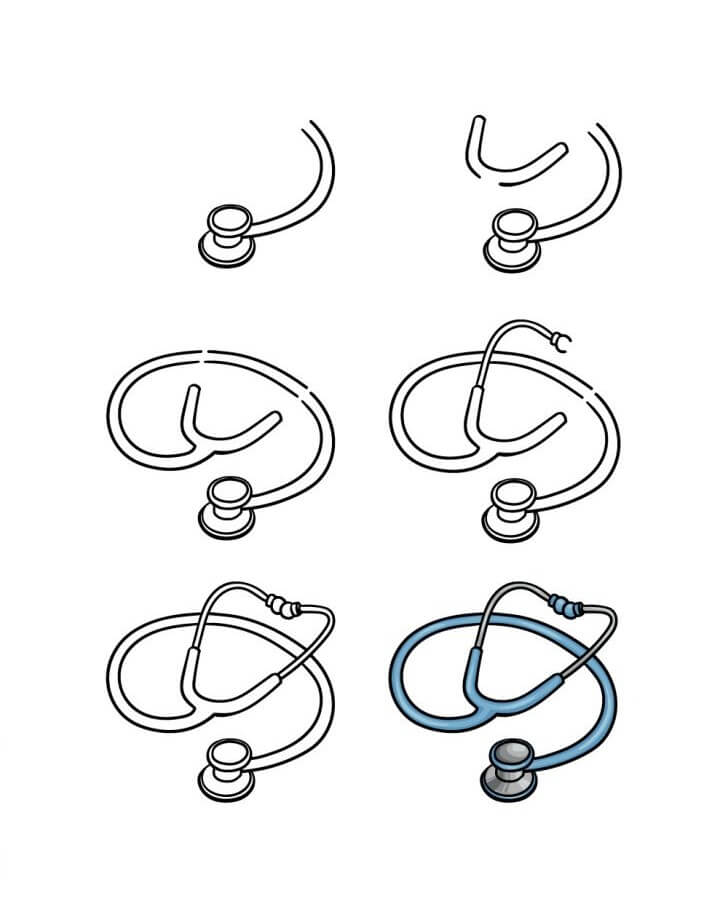 How to draw Stethoscope idea (10)