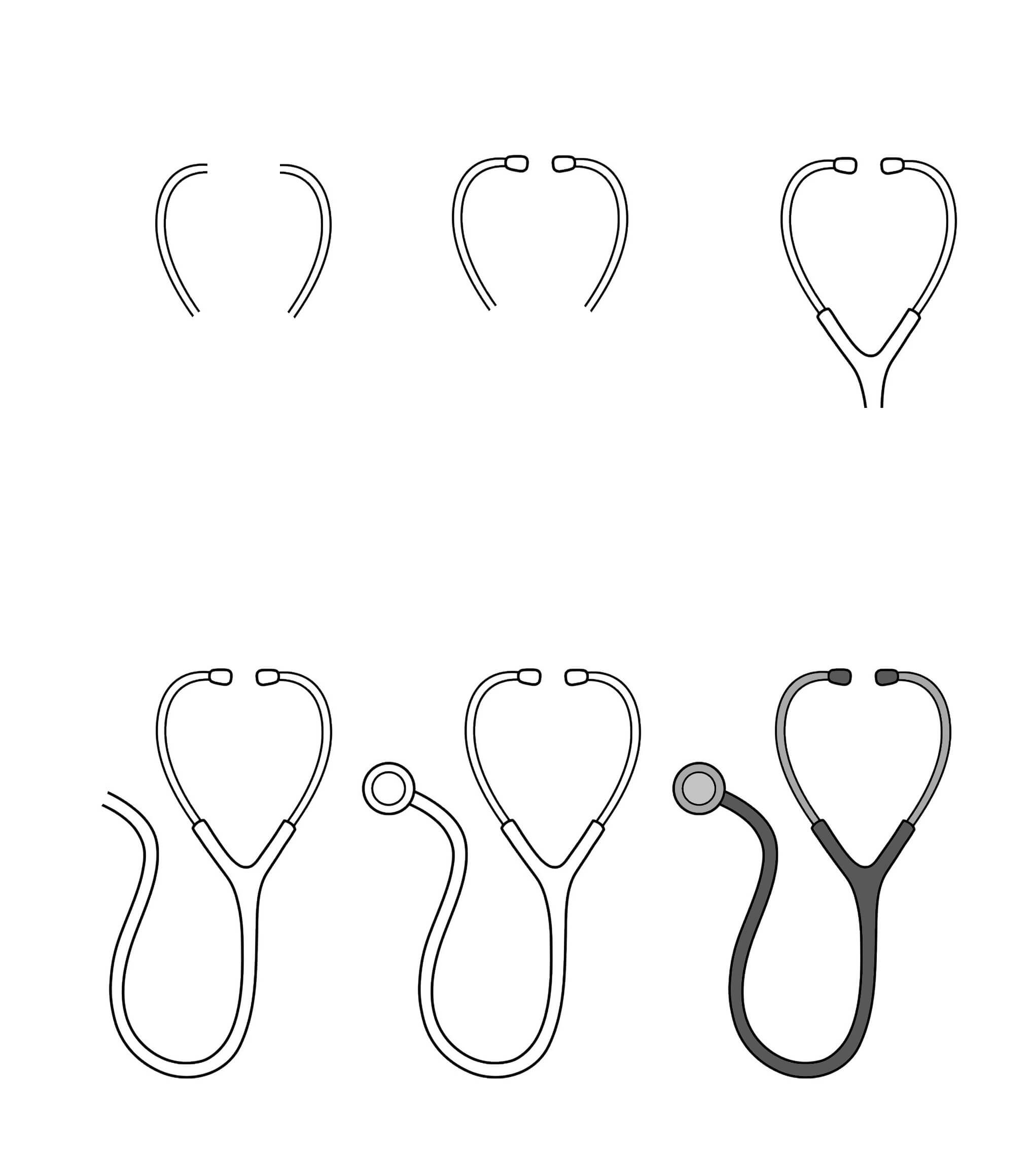 How to draw Stethoscope idea (3)