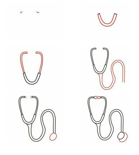 How to draw Stethoscope idea (5)