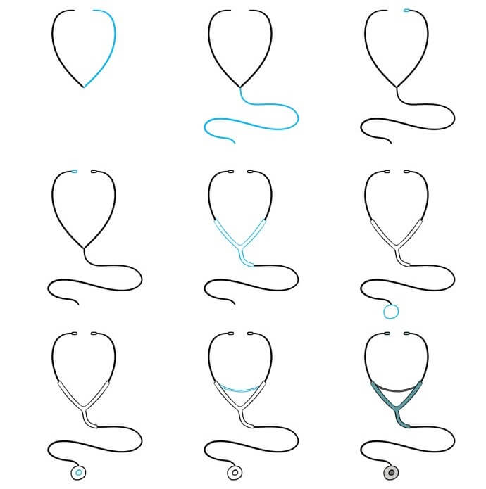 How to draw Stethoscope idea (7)