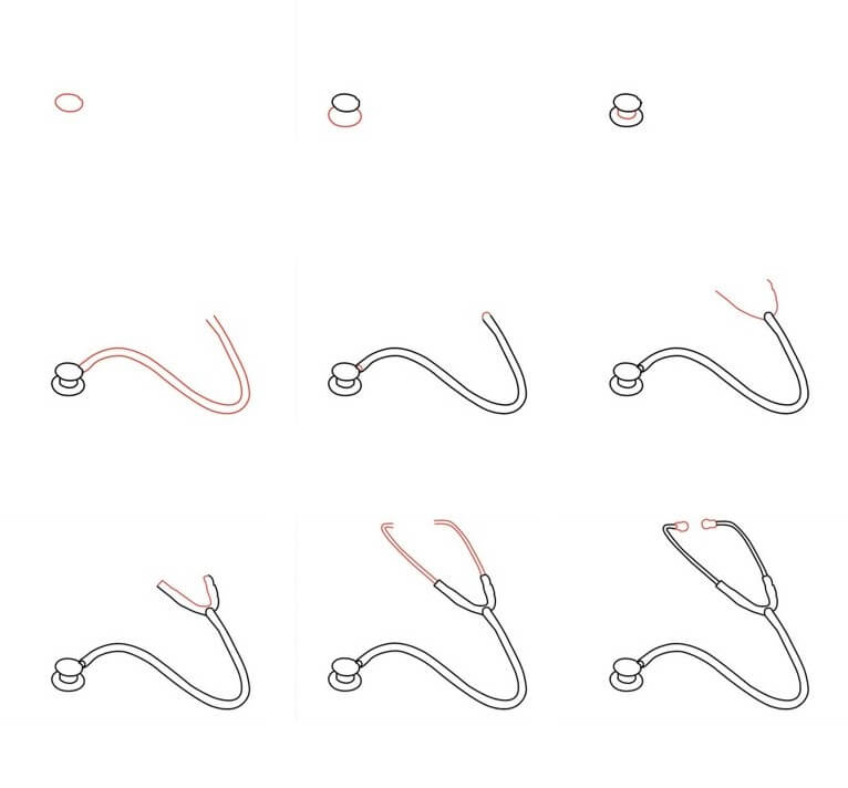 How to draw Stethoscope idea (9)