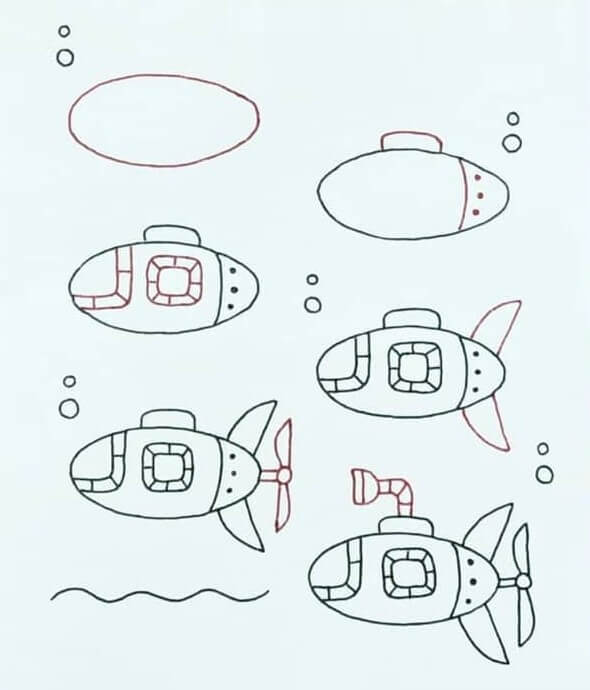 Submarine idea (21) Drawing Ideas