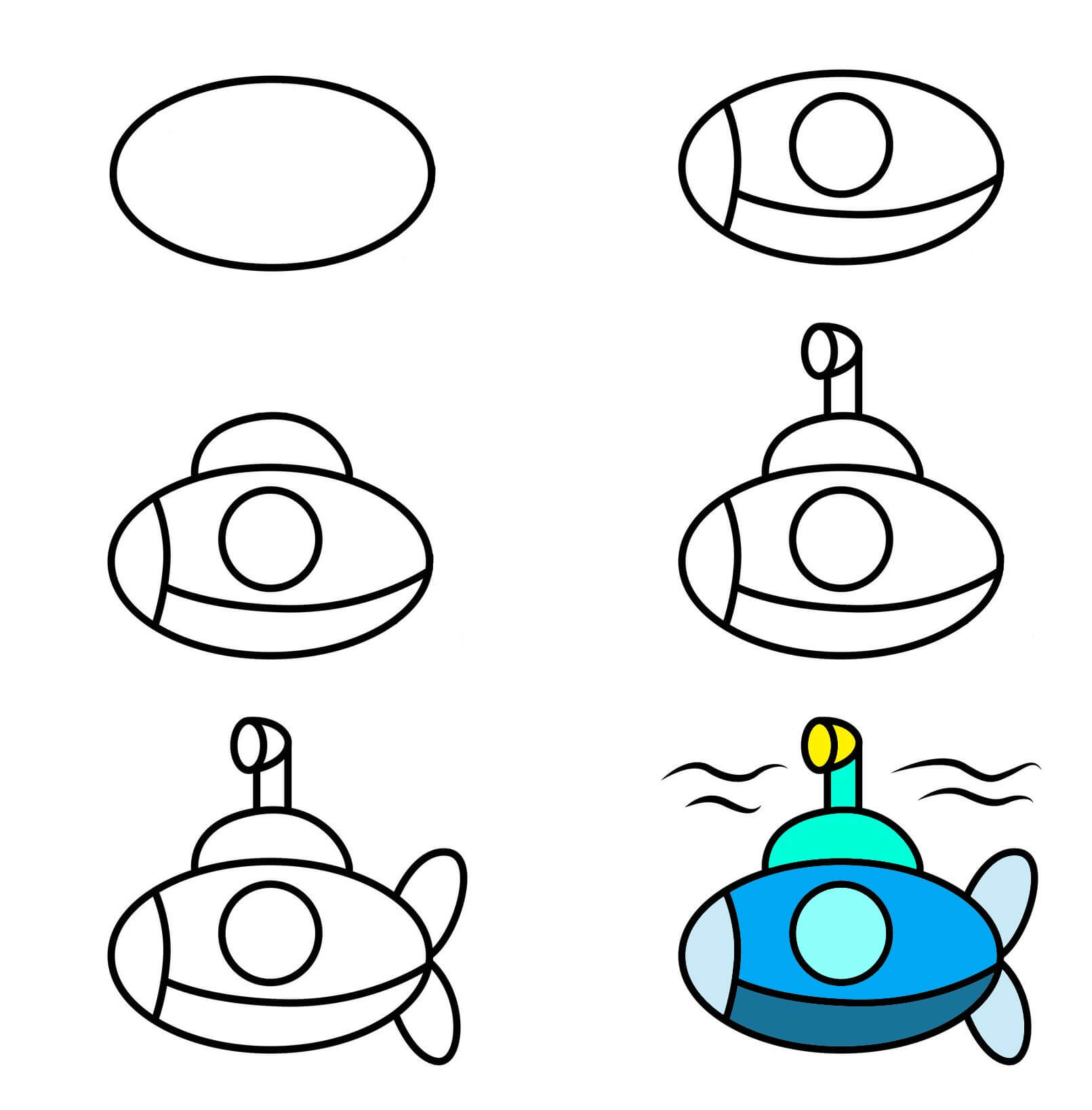 How to draw Submarine idea (23)