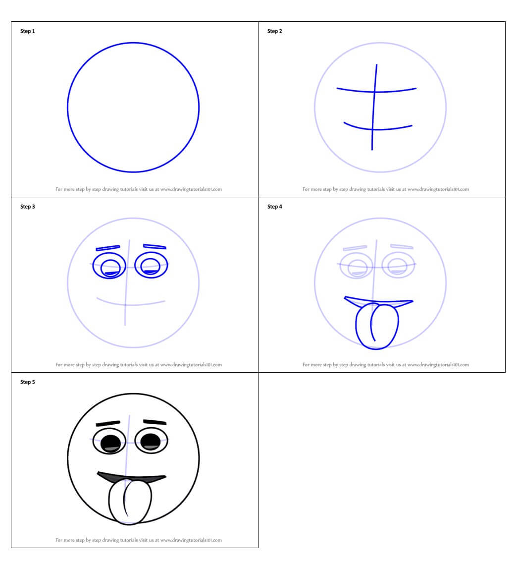 How to draw Teasing emoji (2)