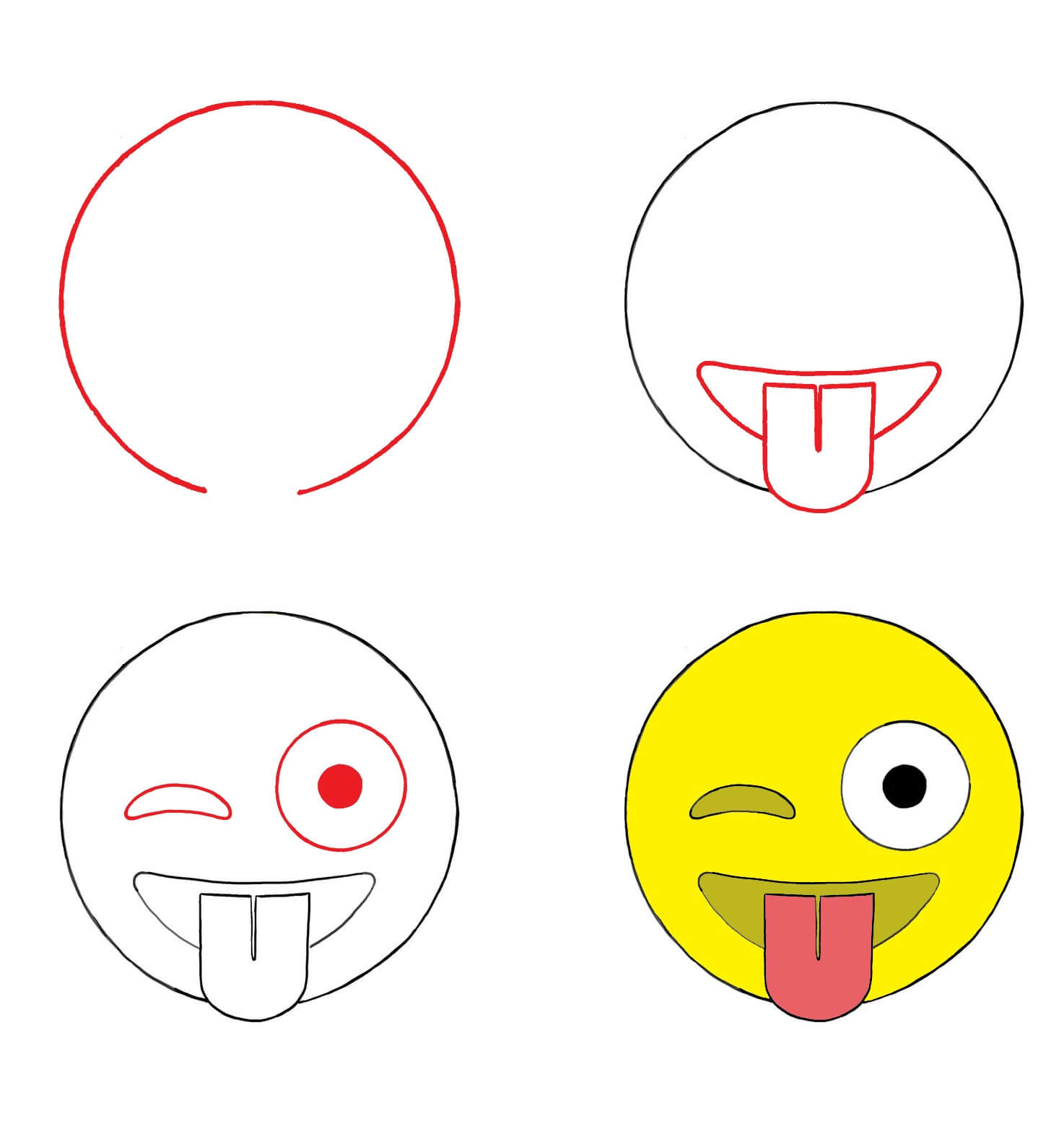 How to draw Teasing emoji (3)