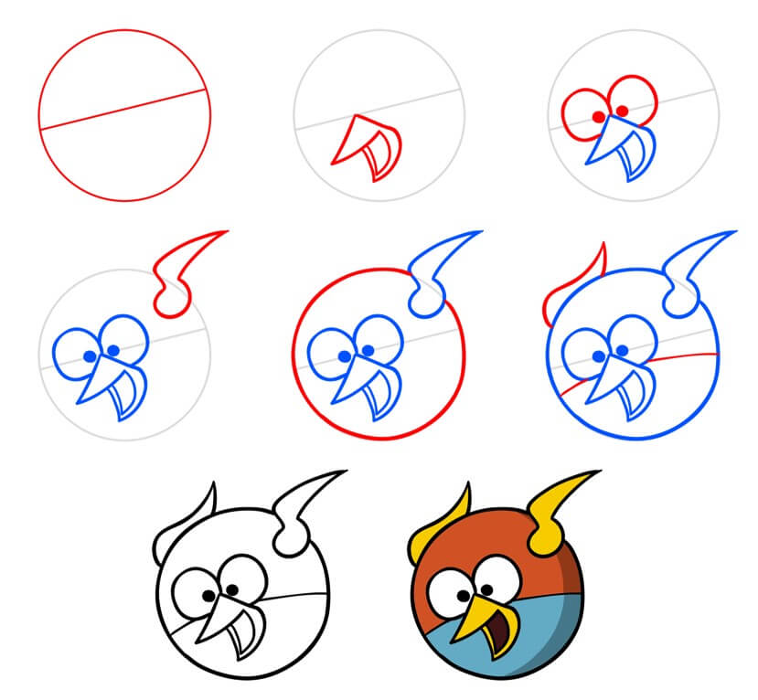 How to draw The Lightning Bird