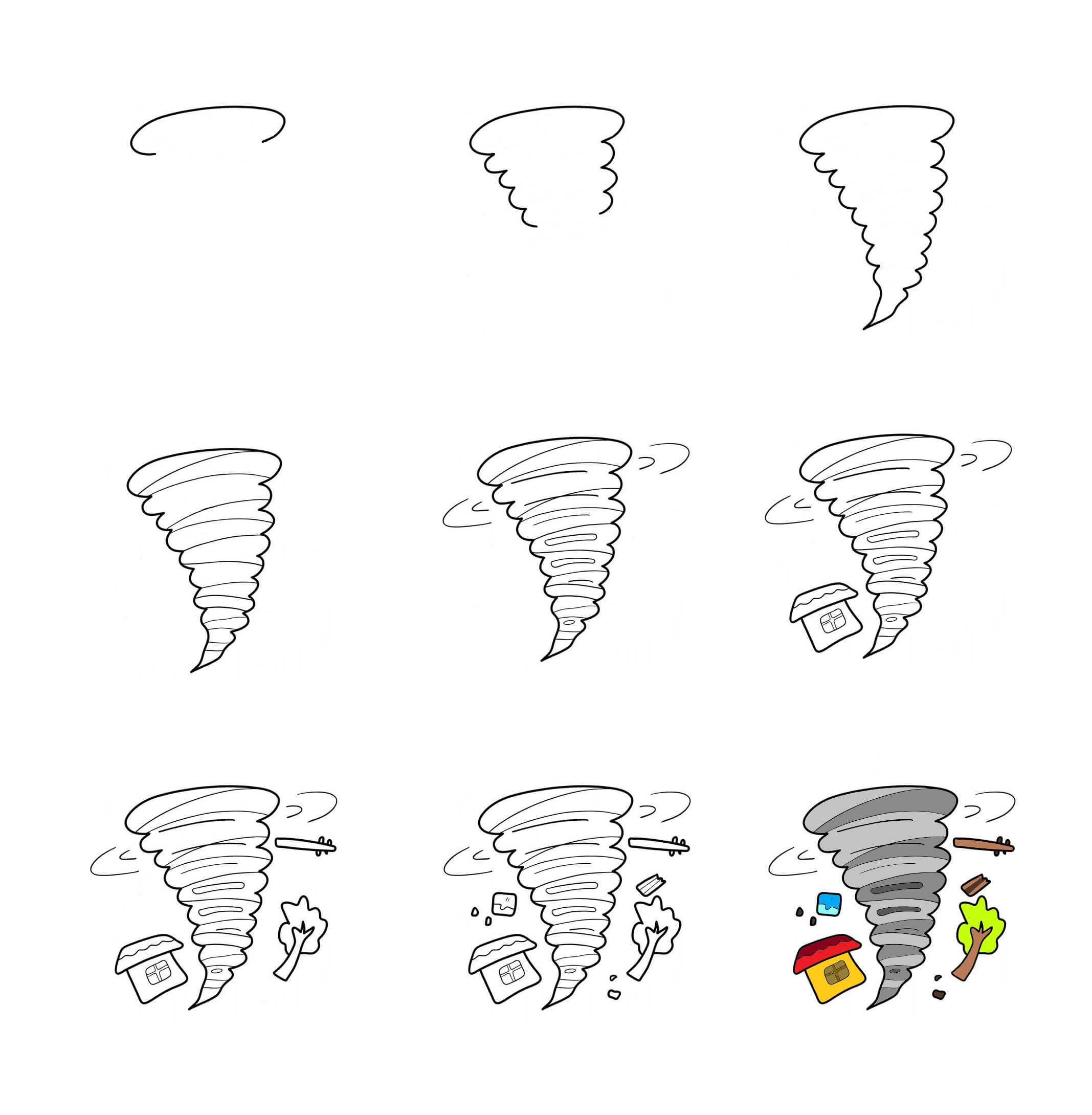 How to draw tornado idea (2)