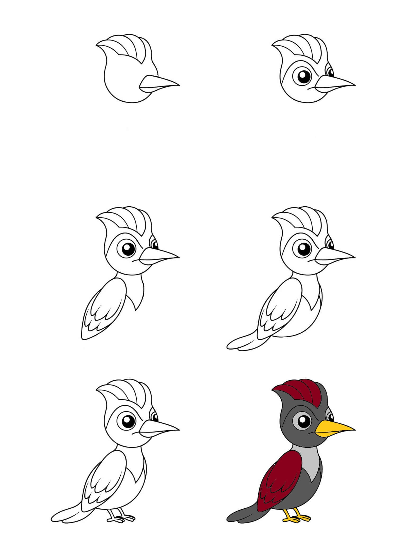 Woodpecker idea (15) Drawing Ideas