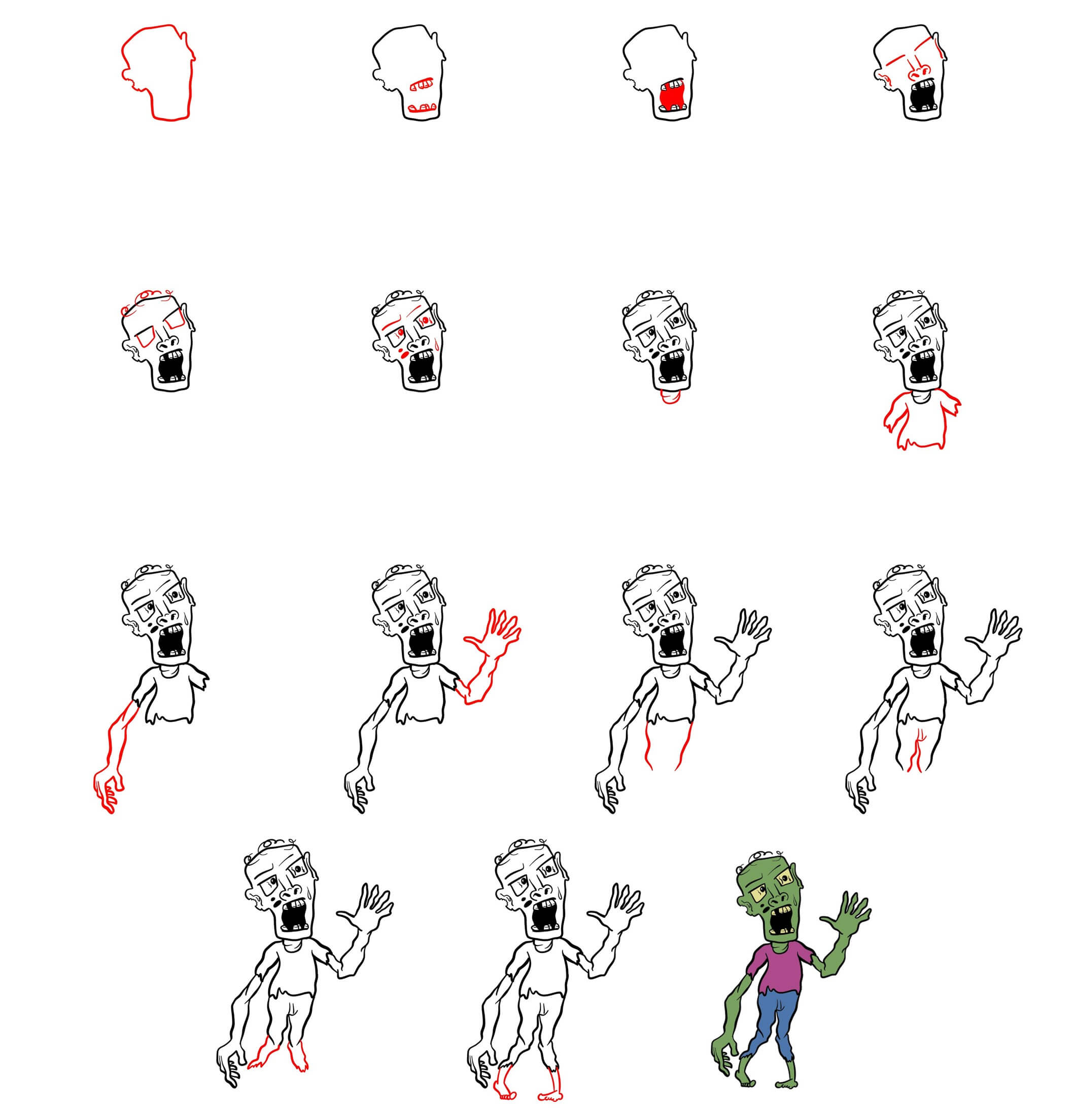 Zombie idea (17) Drawing Ideas