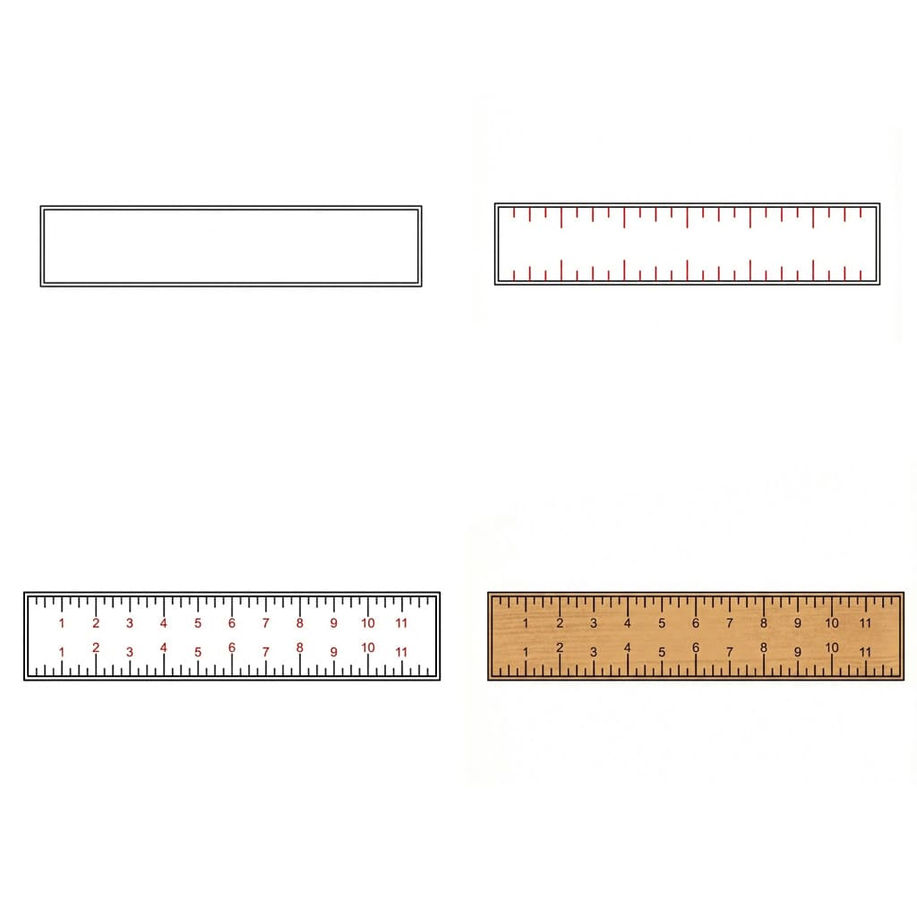 Simple Wood Ruler Drawing Ideas