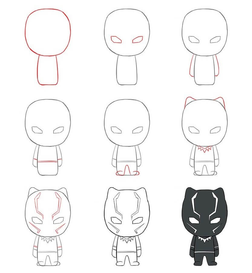 Black Panther Drawing Ideas