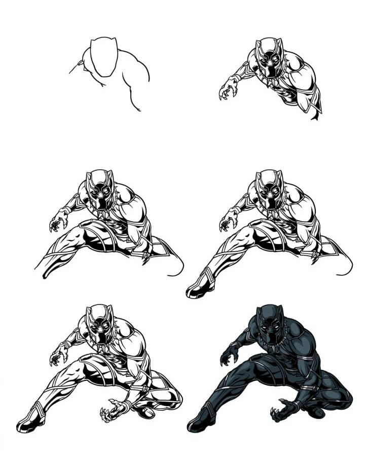 Black Panther idea (4) Drawing Ideas