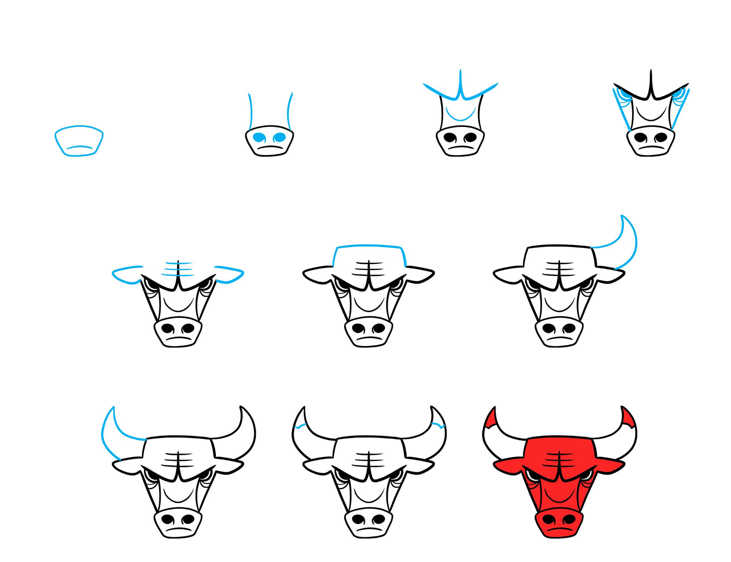 Bull head Drawing Ideas