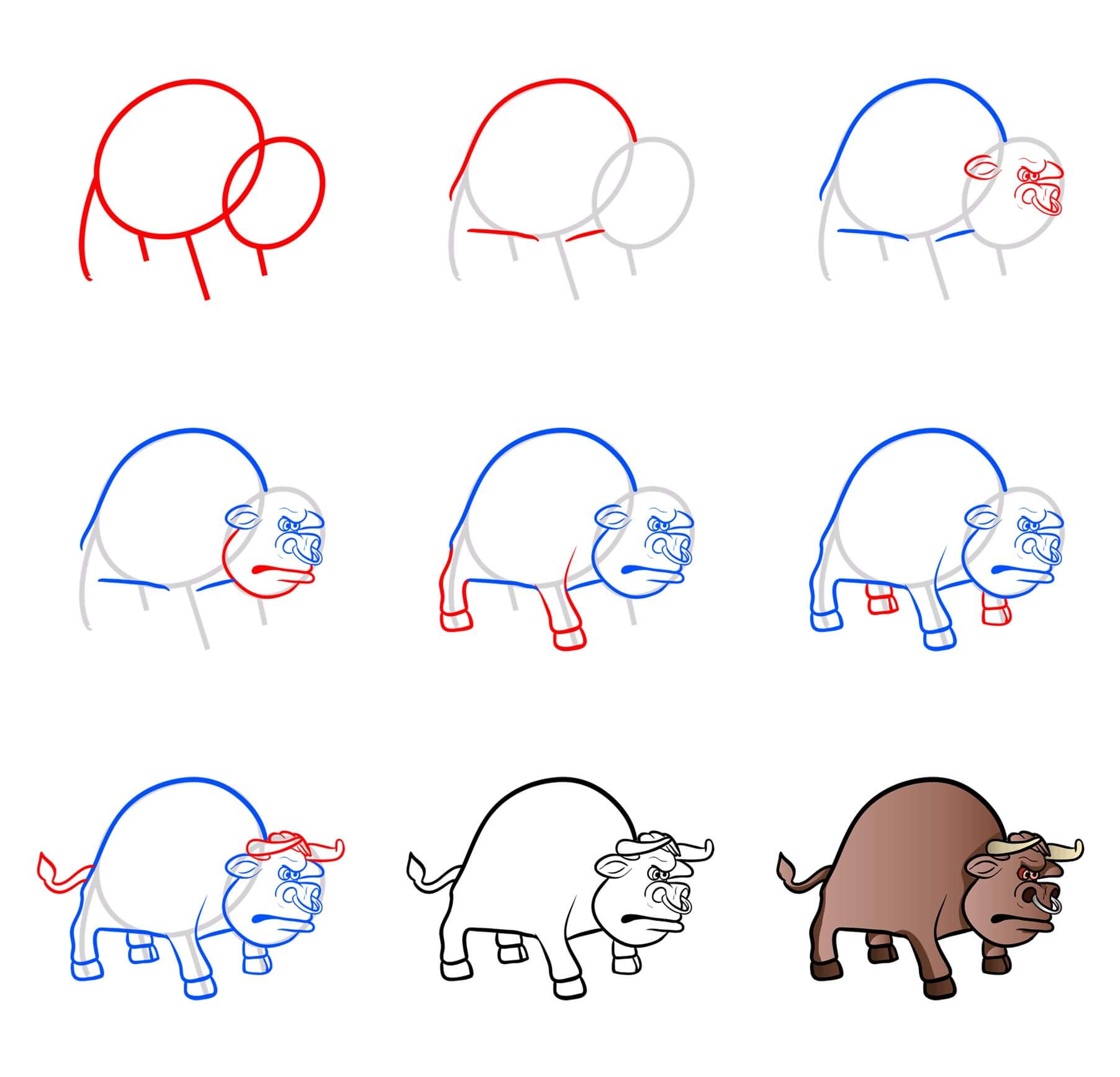 Bull Drawing Ideas