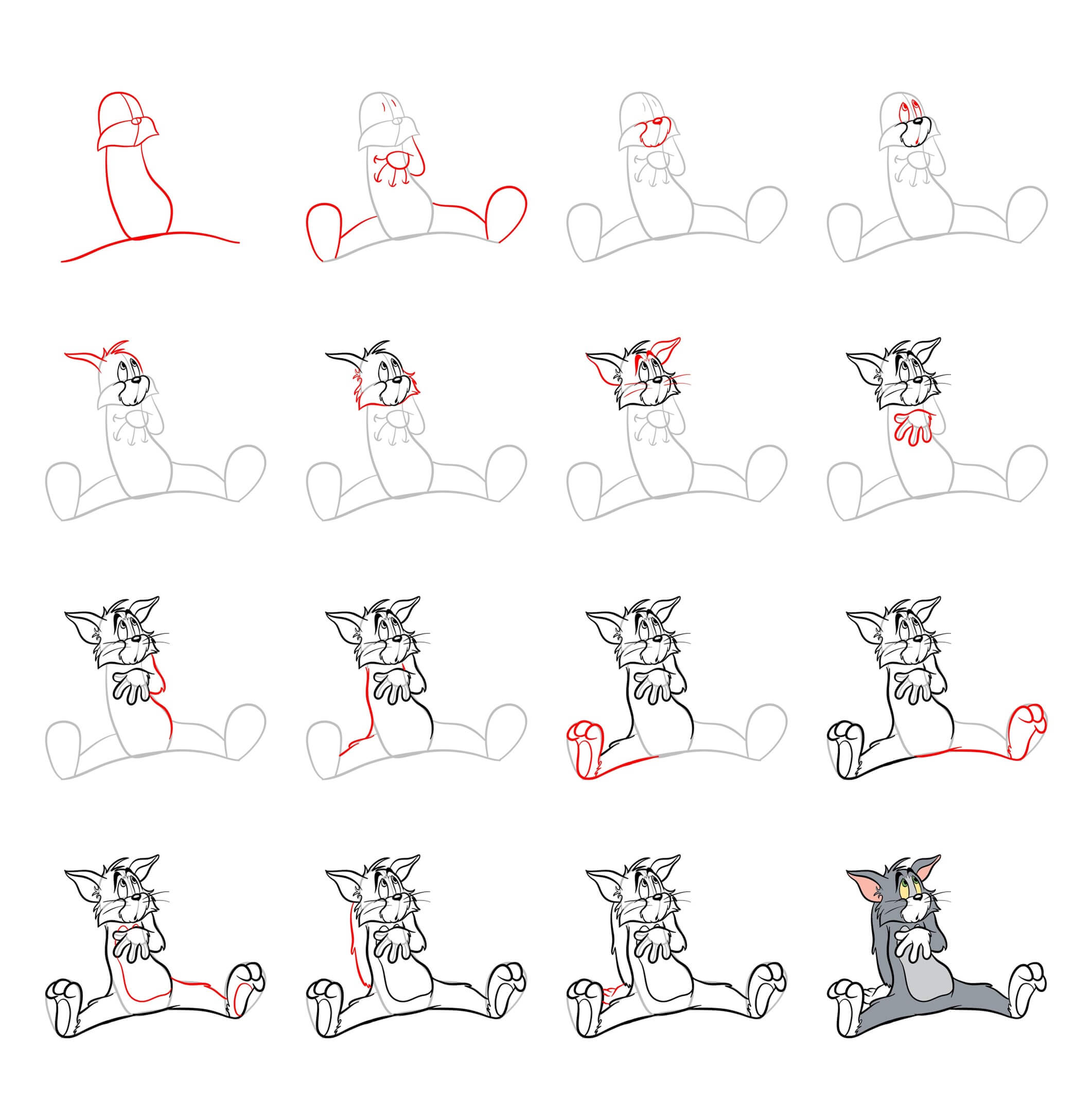 Cat Tom idea (8) Drawing Ideas