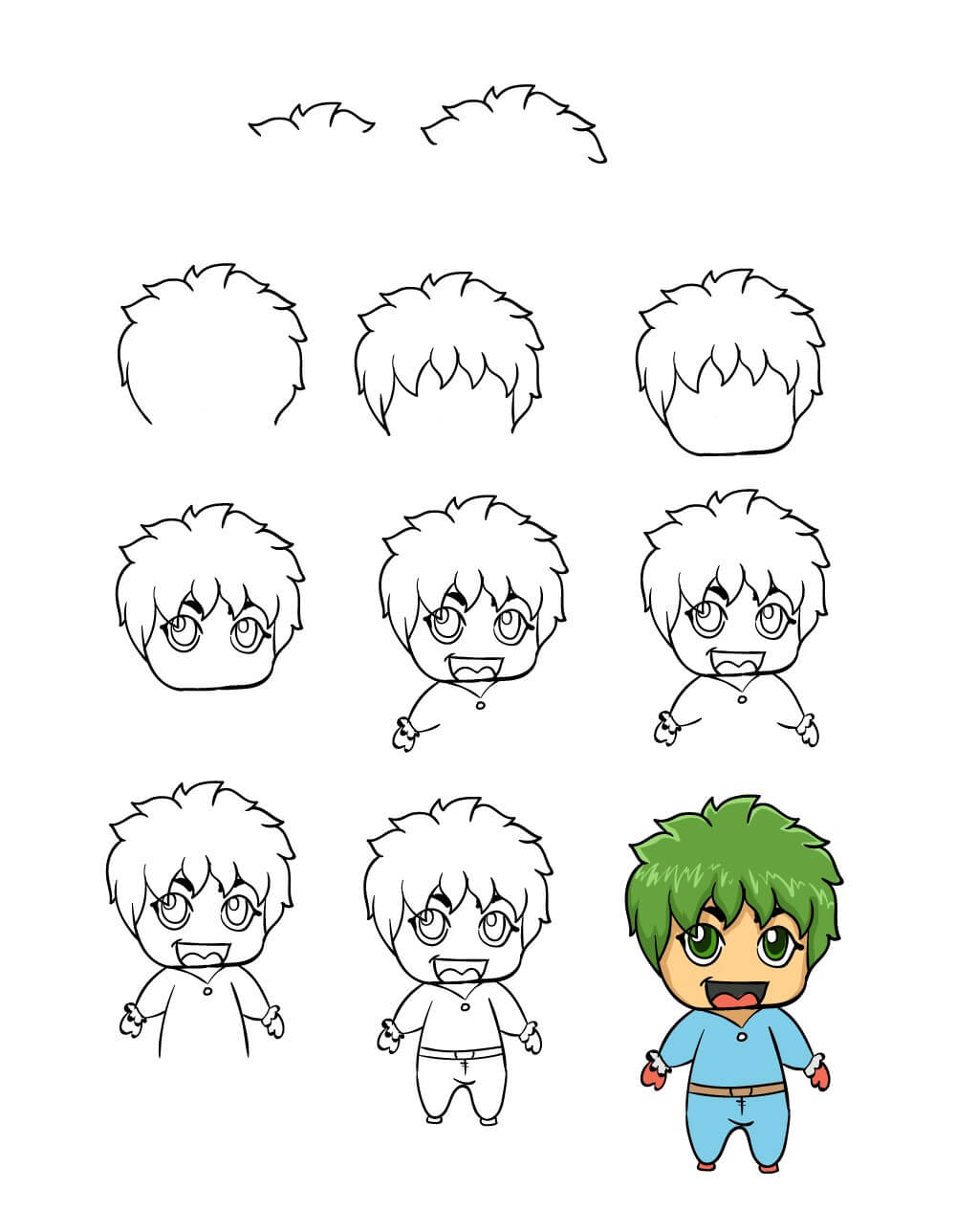 Chibi boy (10) Drawing Ideas