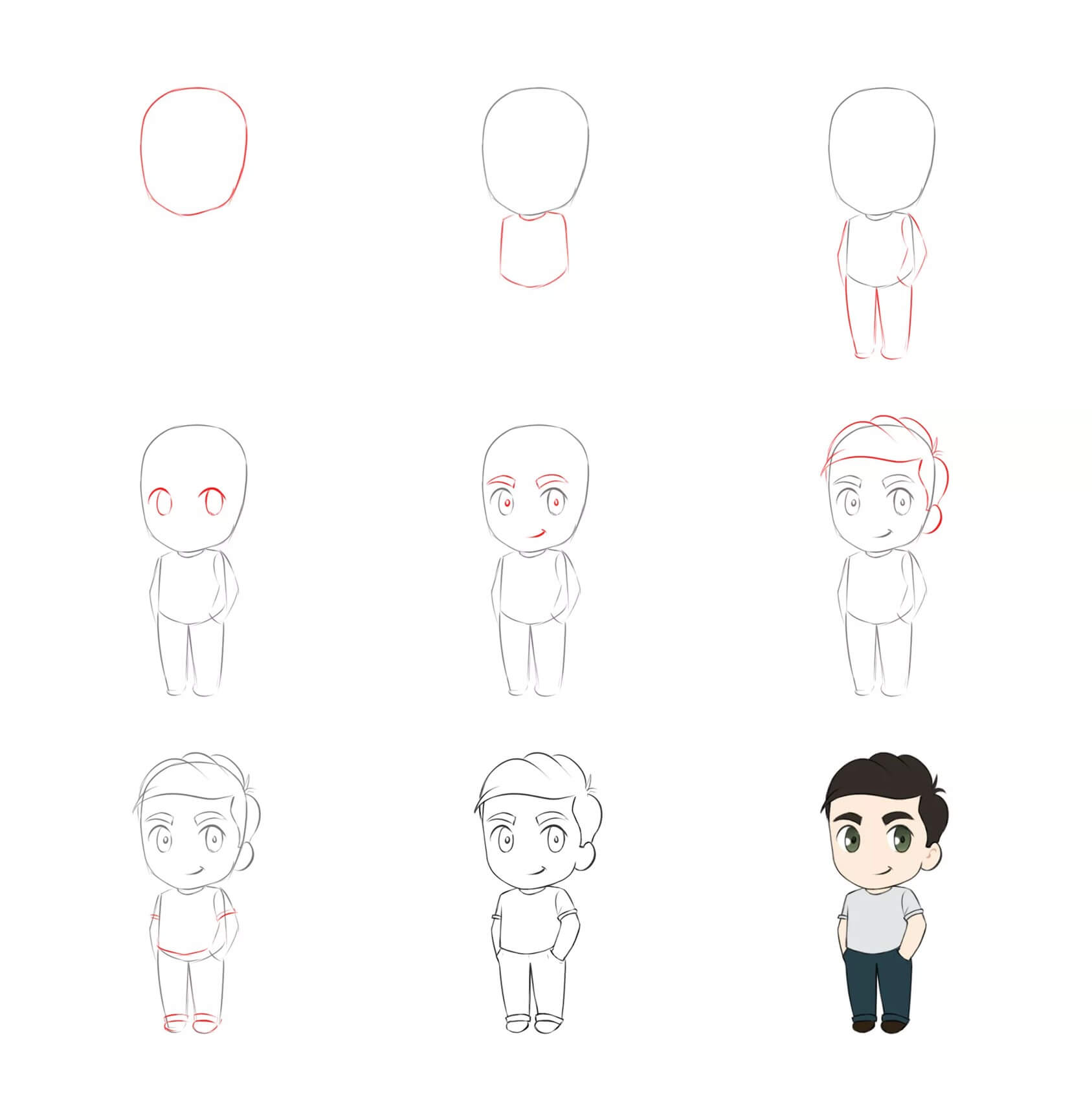 Chibi boy (11) Drawing Ideas