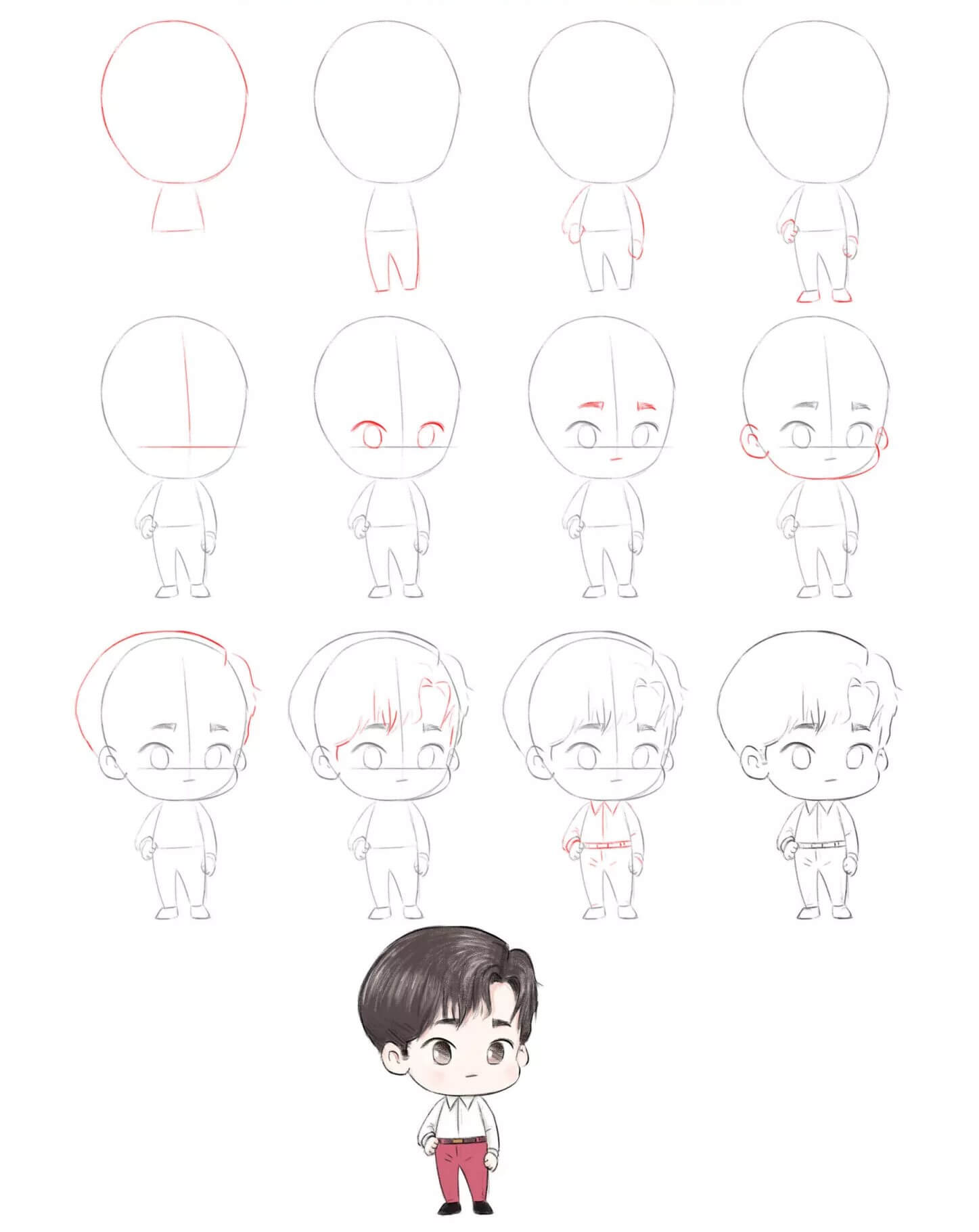 Chibi boy (3) Drawing Ideas