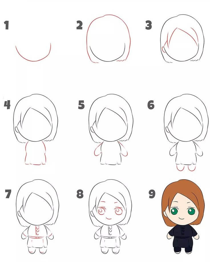 Chibi girl (10) Drawing Ideas