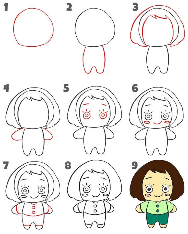 Chibi girl (15) Drawing Ideas